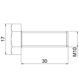 BETTERMANN Sechskantschraube m.Mutter ST SKS-Serie SKS 10x30 F m.Scheibe M17
