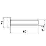 BETTERMANN Sechskantschraube m.Mutter ST SKS-Serie SKS 12x60 F m.Scheibe M19