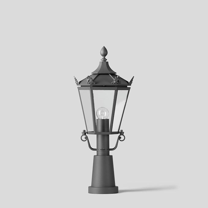 BEGA LED-Podestleuchte 12W IP23 E27 Alu Berlin 31688K3 3000K 1400lm graphit