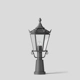 BEGA LED-Podestleuchte 12W IP23 E27 Alu Berlin 31688K3 3000K 1400lm graphit