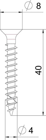 BETTERMANN Senkkopfschraube TX 4x40mm VA OTSC 4,0x40 A4 L40mm unbeh Edst