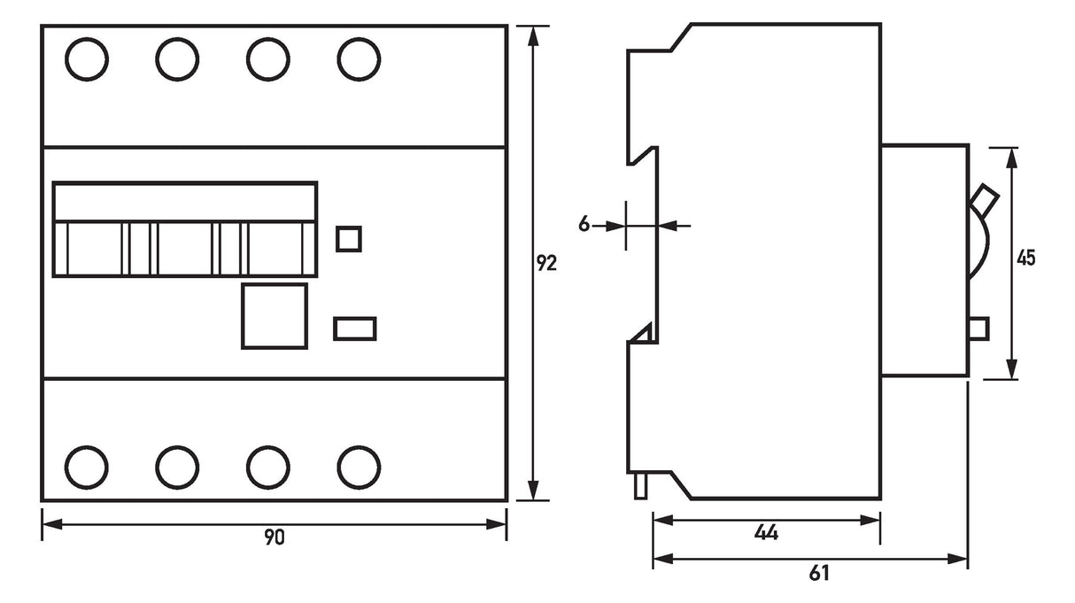DOEPKE FI/LS-Schutzschalter B40 4p 0,3A DRCBO 4 B40/0,30/3N-A A 6kA 5TE 3p 400V