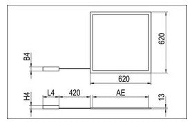 RIDI LED-Panel 620x620mm 33,3W 4015lm ws FPL3-EQ0622DAWS8TWMPS0500 3000-6500K