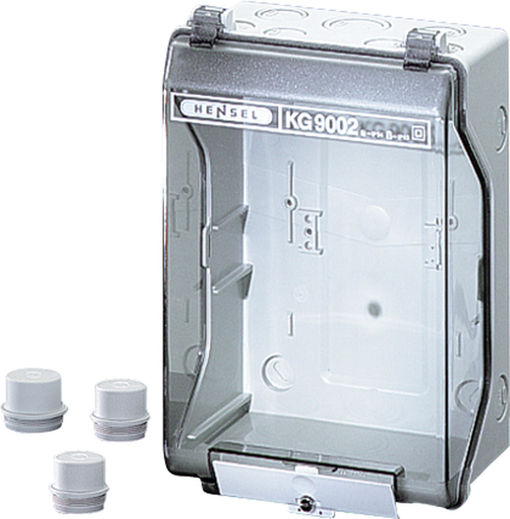 HENSEL Leergehäuse Kst IP65 ET95mm KG 9002 B168xH253xT115mm geschl