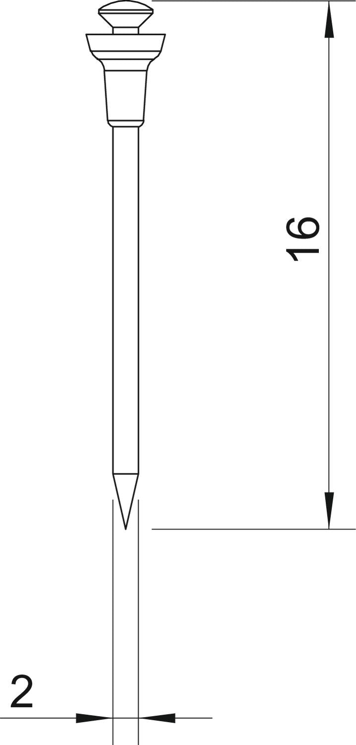 BETTERMANN Stahlnagel 2x16mm Linsenkopf 511 16 gehärtet bl