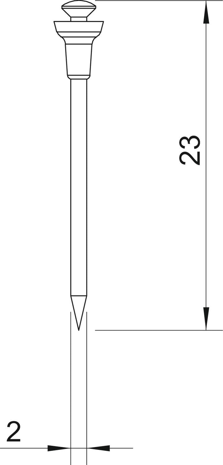 BETTERMANN Stahlnagel 2x23mm Linsenkopf 511 23 gehärtet bl
