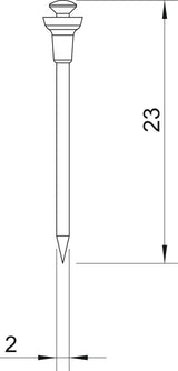 BETTERMANN Stahlnagel 2x23mm Linsenkopf 511 23 gehärtet bl