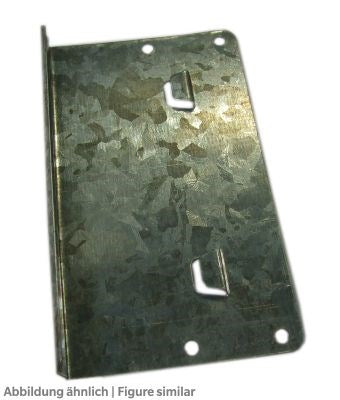 Wandkonsole für Tauwasserverdunster aus Edelstahl, 153x92mm