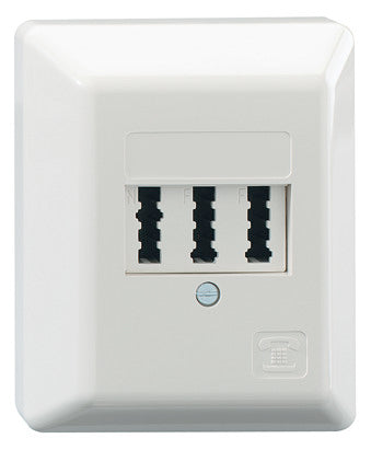 RUTENBECK Anschlussdose TAE_2x6/6NFF AP TAE 2x6/6 NFF Ap rw rws RAL9010 schraub