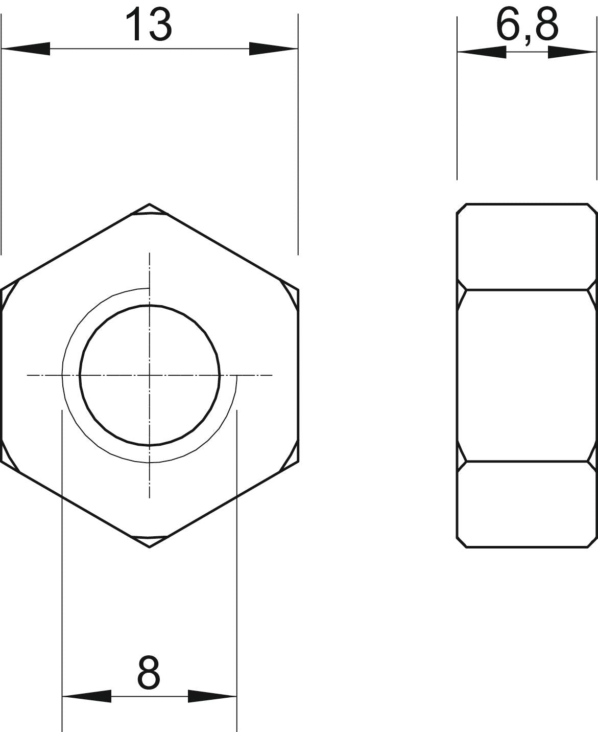 BETTERMANN Mutter M8 VA SW13mm unbeh HN M8 A4