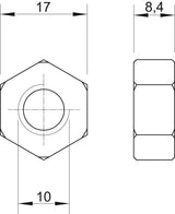 BETTERMANN Mutter M10 VA SW17mm unbeh HN M10 A4