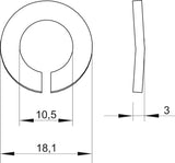 BETTERMANN Fächerscheibe M10 VA V4A LWS M10 A4 gewellt