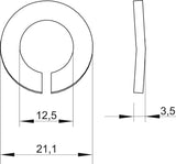 BETTERMANN Fächerscheibe M12 VA V4A LWS M12 A4 gewellt