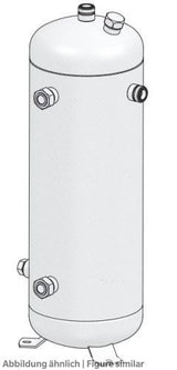 Flüssigkeitssammler FBSH-10, 10 Liter stehend, 46bar, ohne Anschlussventile
