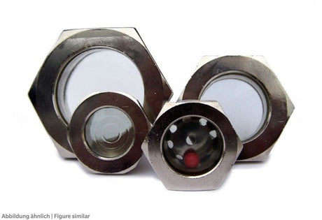 Ersatzschauglas Rotalock-Typ 2-1/4" Schauglas, Ü-Mutter, Teflondichtung