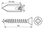 Walraven Einschlagdübel XL ev 16x43 m. Schr. 4x50 f. dopp. Gipskarton 100er | 6114143