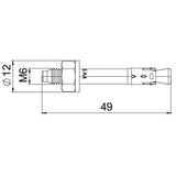 BETTERMANN Bolzenanker M6x49mm VA unbeh N 6-5/49 A4 5mm 6mm Spreizank