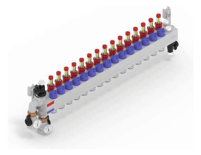 Rehau RAUTHERM SPEED Verteiler HKV-D Polymer 15 Kreise, Konnektor 16 | 14708301001