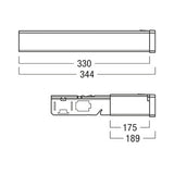 ZUMTOBEL End-Einspeisung ws 533mm TECTON TE 500 WH