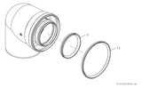 Bosch Abgaszubehör FC-CE80-87 Doppelrohrbogen 87 Gr, d:80/125mm | 7738112648