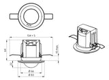 BEG Präsenzmelder 360° EB ws IP20 fernb PD2N-M-1C-LED-DE Präsenzmelder 2300W