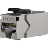 Keystone Einbauadapter RJ45 STP, Cat.6A, 90° Anschluß, Zinkdruckguß T=40mm Stück