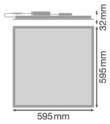 LEDVANCE LED-Panel 595x595mm 33W 3000K PL CMFT 600 P 33W 830 U19 DALIVR 4320lm