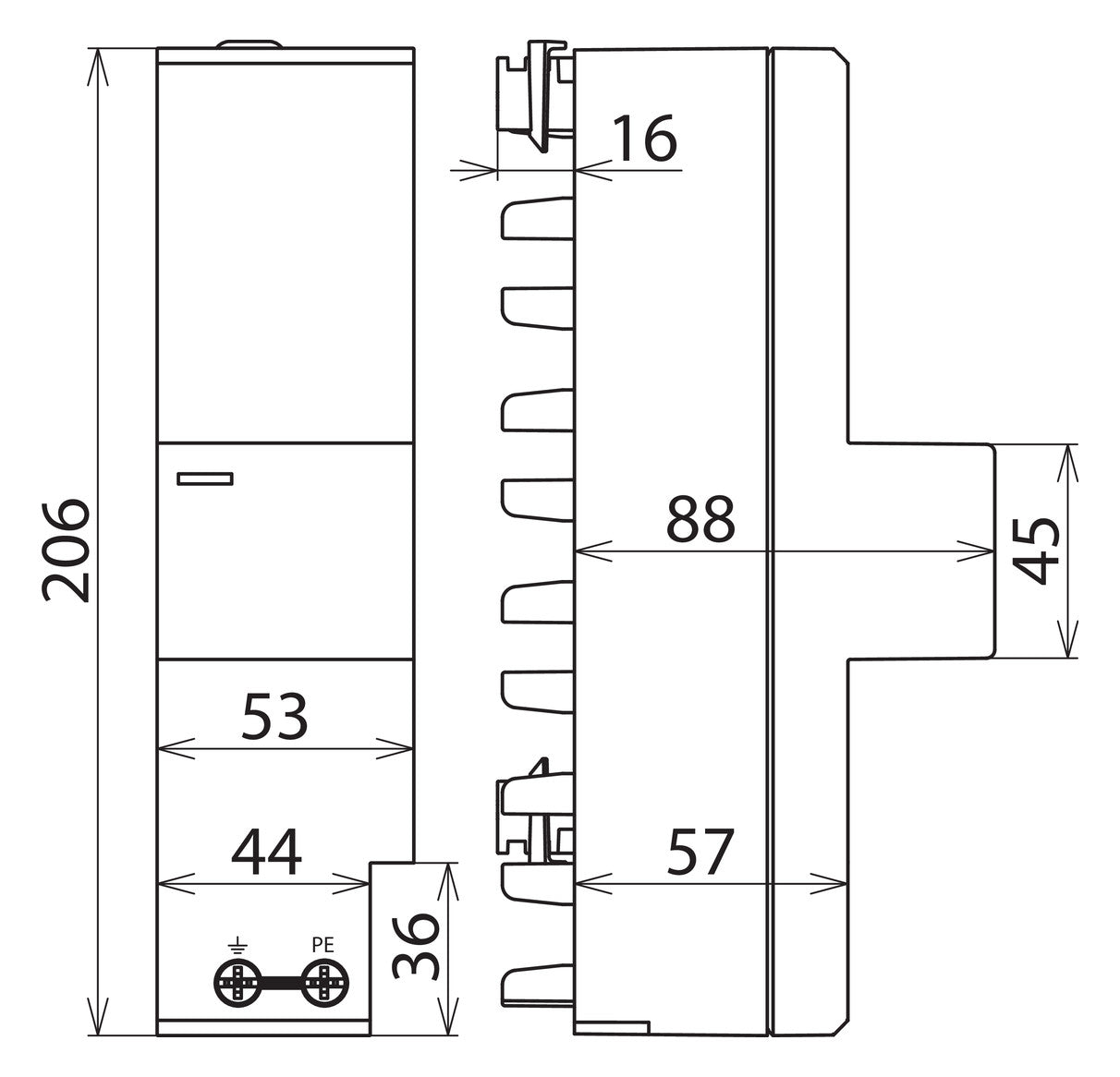 DEHN SE Kombi-Ableiter Sammelsch 4p 3TE DEHNshield ZP DSH ZP B TT 255 230VAC