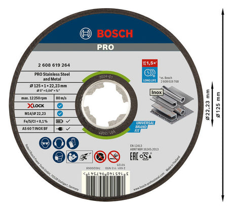 BOSCH-EW Trennscheibe 125x1mm f.Metall 2608619264