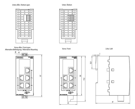 SIEMENS Switch Hutschiene 5x10/100Mbps 6GK5005-0BA00-1AB2 Layer2