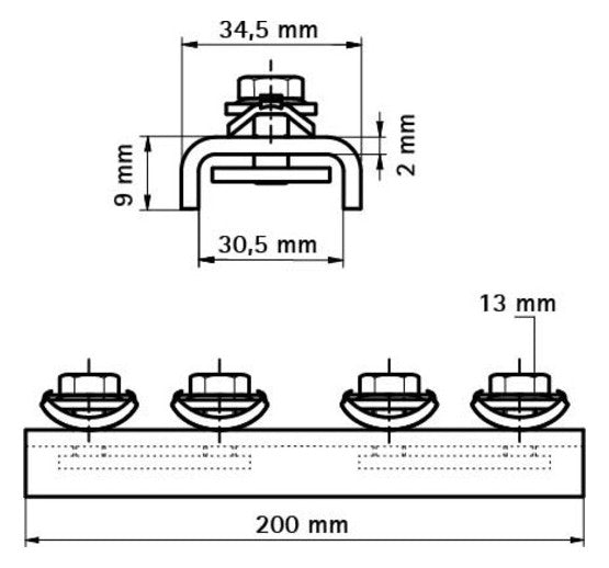 WALRAVEN Schienenverbinder RapidRail ev 200x35x25 - für RapidRail