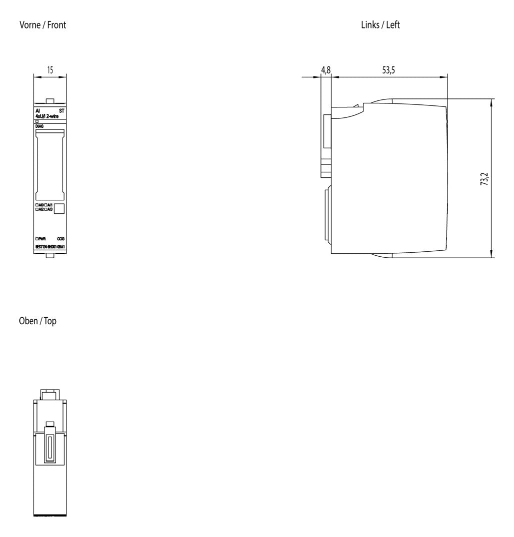 SIEMENS Analoges I/O-Modul DC 19,2-28,8V 6ES7134-6HD01-0BA1