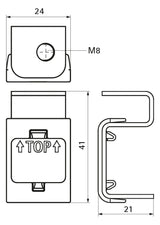 Walraven Gewindestangenverbinder sv 21x24x41 - M8 | 6455008