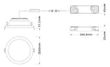 LEDVANCE LED-Einbaustrahler 12-18W EVG DL CMFT DA D150 P 18W MS 940 OP WT DALI