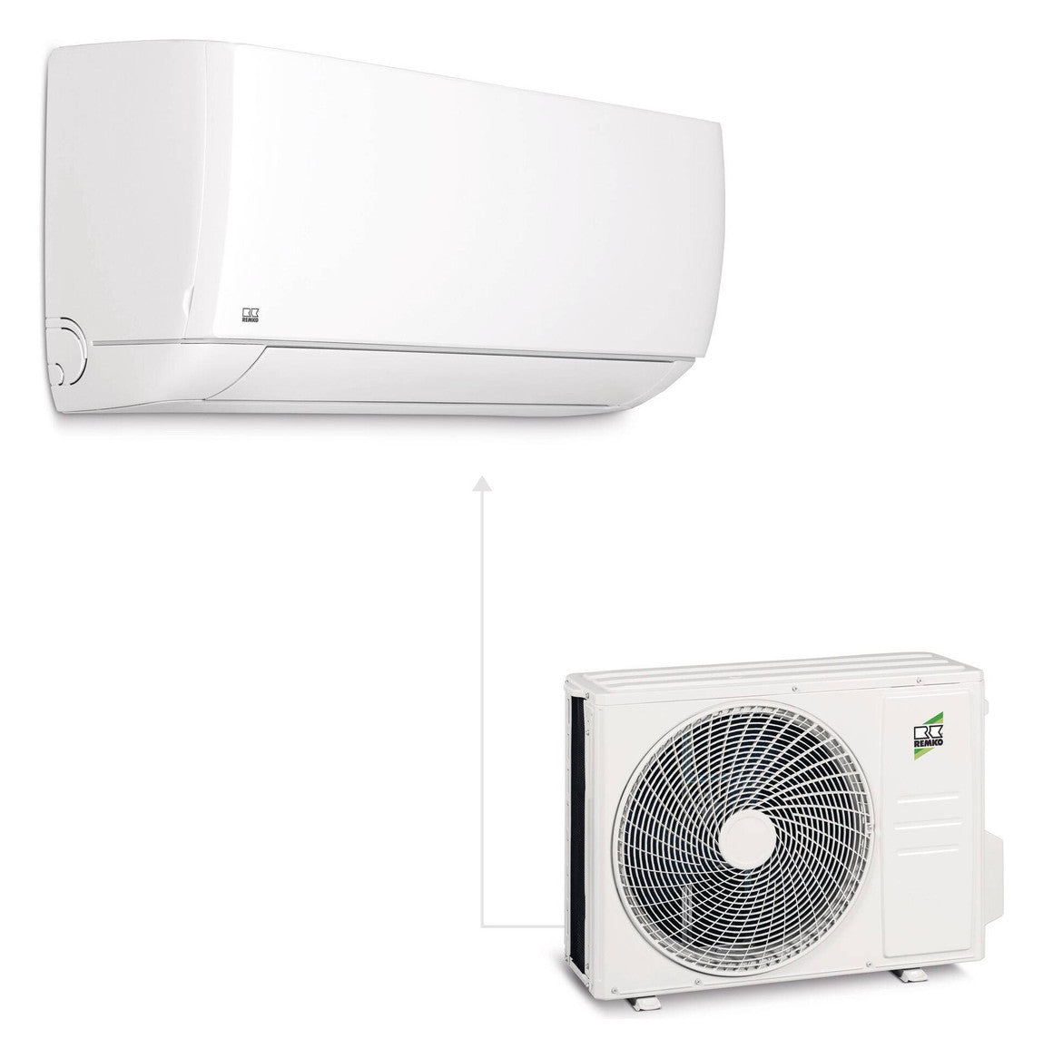REMKO Single-Split-Klimaanlage 3,2kW ws BL 354 DC m.FB 2,8kW/Heiz 792x292x201mm