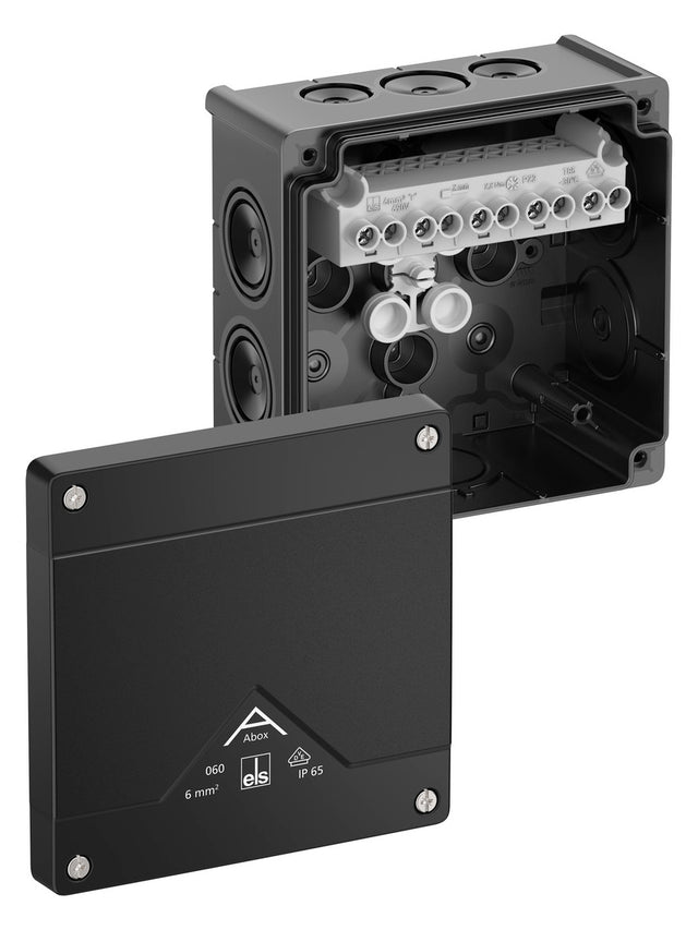SPELSBERG Abzweigkasten 127x127mm Kst sw Abox 060-6²/sw IP66 IK07 hfr