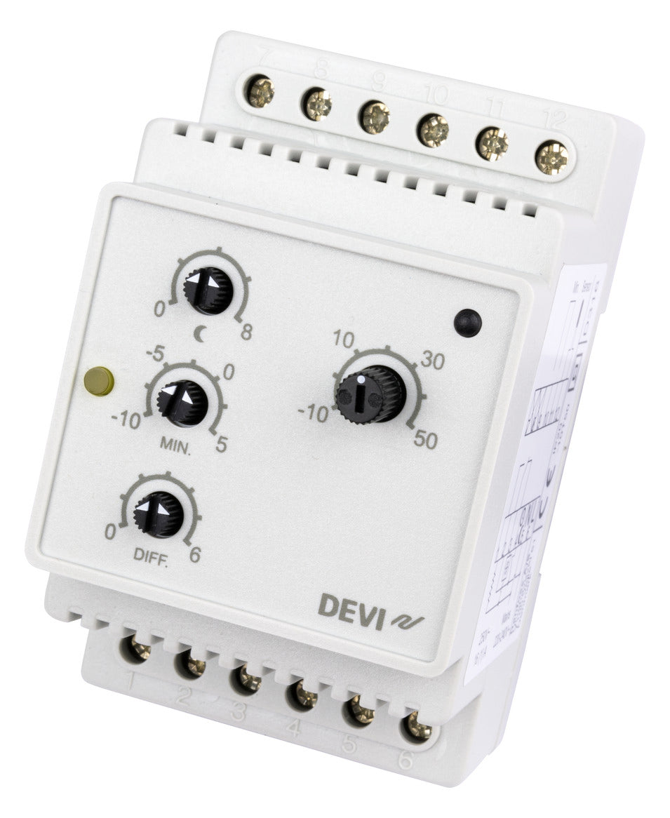 DEVI Temperaturregler analog Fernfühler DEVIreg 316 230V -10-5°C/frost Wechs