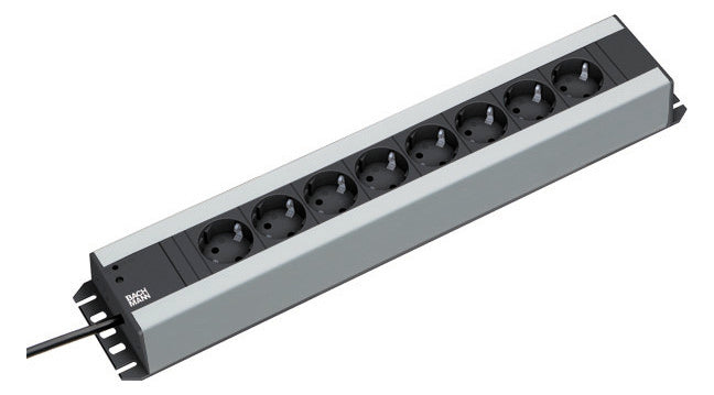 BACHMANN Steckdosenleiste 8f sw 2m 35° 300.006 IP20 1,5qmm