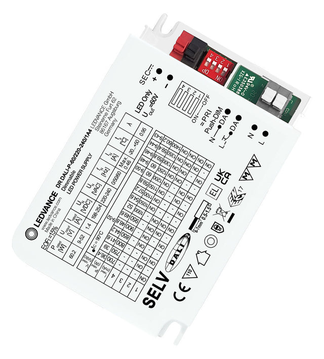 LEDVANCE LED-Steuerung 60W 1400mA 9-52V DR DALI - P -60/220-240/1A4 DALI IP20