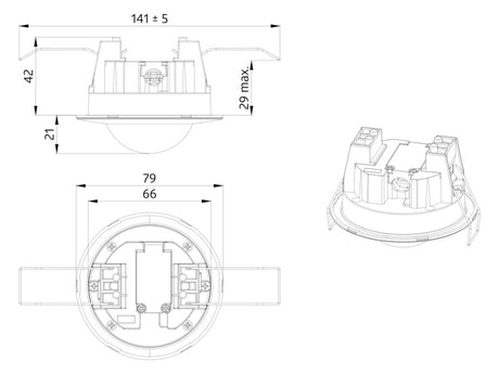 BEG Bewegungsmelder 360° EB ws BWM IP23 BL2-DE 1000W