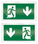 ESYLUX Piktogramm Ausgang dpls SLX 32 DISPLAY SYMBOL 2-SIDE DOWN Acrylg