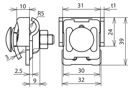 DEHN SE Falzklemme  6-10mm 0,7-8mm ST FK KB 6.10 KBF0.7 8 STTZN f/vz