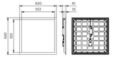 PHILIPS-LICHT LED-Panel 625x625mm 22-31W CoreLine RC133V G6 29_36_43S/830_40 PSU