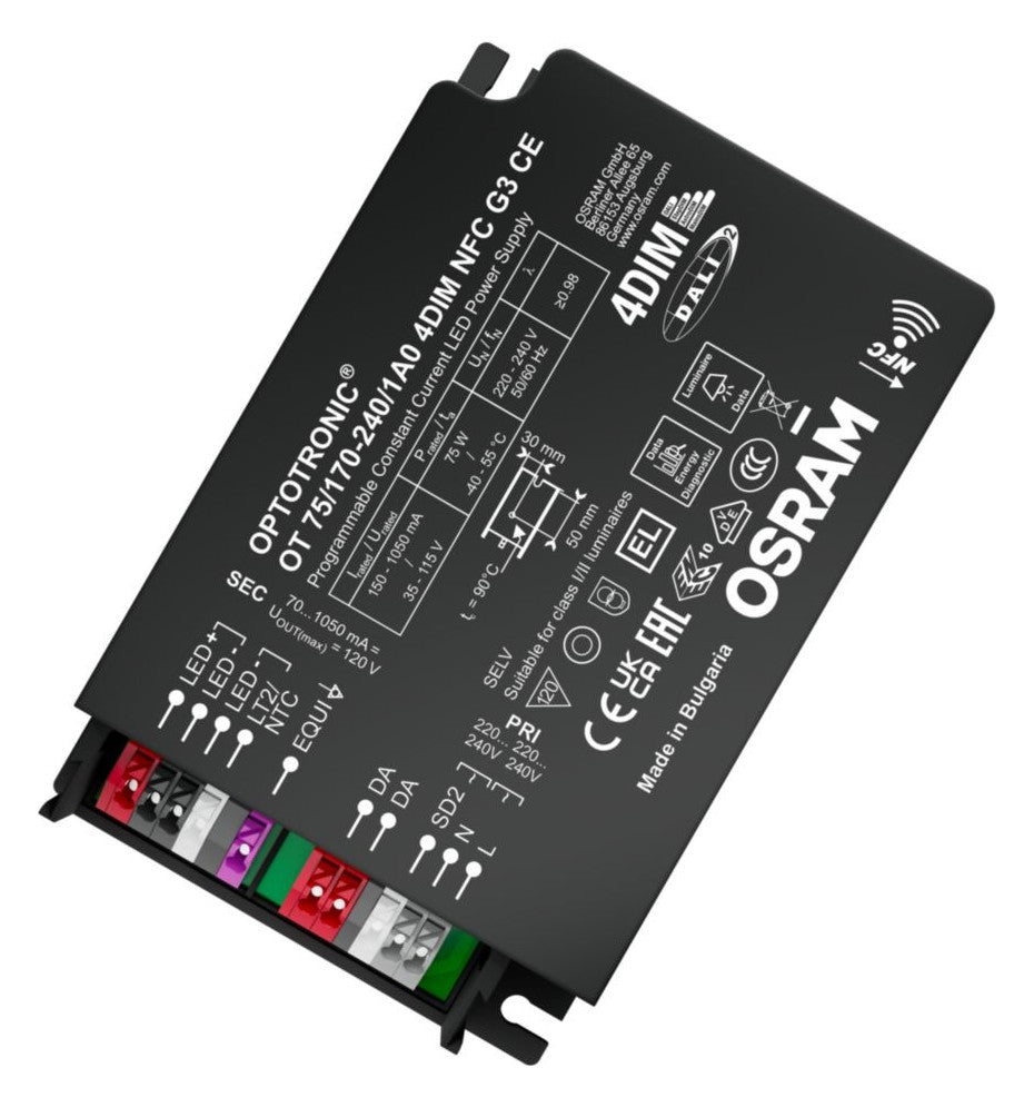LEDVANCE LED-Steuerung 75W 150-1050mA OT 75/170-240/1A0 4DIM NFC G3 CE 35-115V
