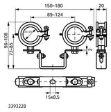 Walraven Rohrschelle Duplo KSB1 ev 25-28 mm EPDM auf Doppelbügel | 3393228