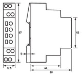 DOEPKE Treppenlichtzeitschalter REG 1TE RTZ 2 elektr.Multifunkt 196-253VAC