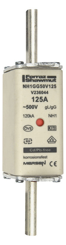 MERSEN NH-Sicherungseinsatz 125A NH1 gG NH1GG50V125 500VAC Kombik