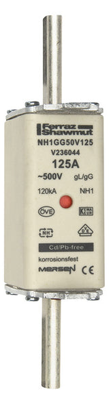 MERSEN NH-Sicherungseinsatz 125A NH1 gG NH1GG50V125 500VAC Kombik