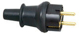 KOPP Schutzkontaktstecker 16A 250V Gummi 173016008 IP44 sw ger