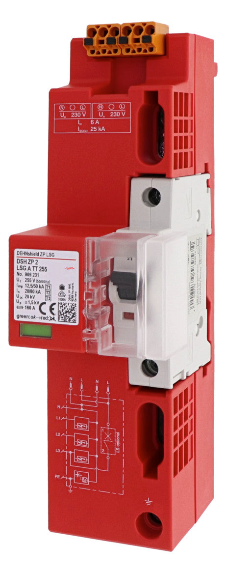 DEHN SE Kombi-Ableiter Sammelsch 4p 1TE DSH ZP 2 LSG A TT 255 230VAC 1,5kV